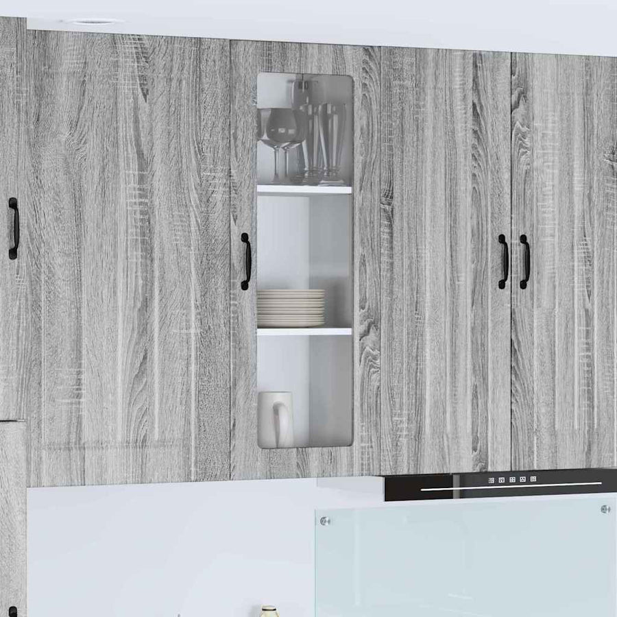 Keukenkast aan de muur met plank Grijs Sonoma 40 x 31 x 100 cm
