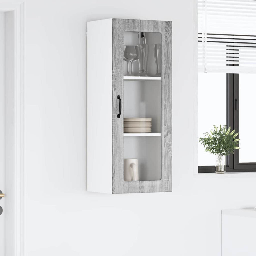 Keukenkast aan de muur met plank Grijs Sonoma 40 x 31 x 100 cm