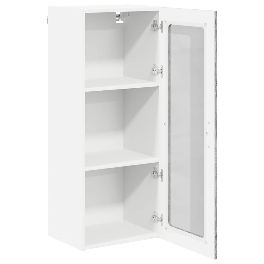 Keukenkast aan de muur met plank Grijs Sonoma 40 x 31 x 100 cm