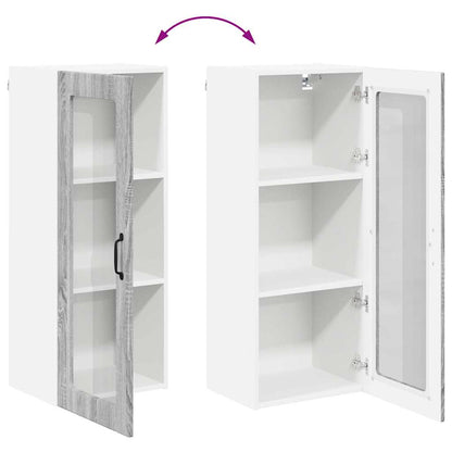 Keukenkast aan de muur met plank Grijs Sonoma 40 x 31 x 100 cm