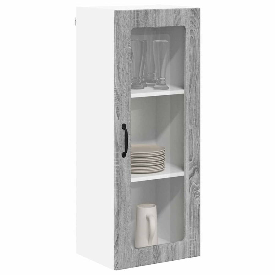 Keukenkast aan de muur met plank Grijs Sonoma 40 x 31 x 100 cm