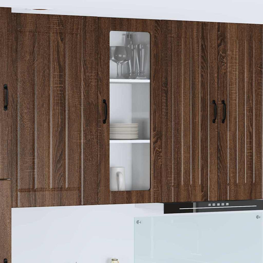 Keukenkast aan de muur met plank Bruin Eiken 40 x 31 x 100 cm