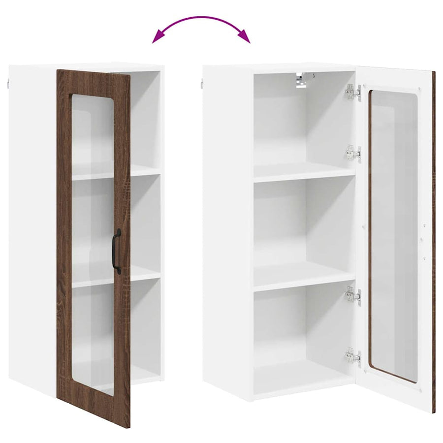 Keukenkast aan de muur met plank Bruin Eiken 40 x 31 x 100 cm