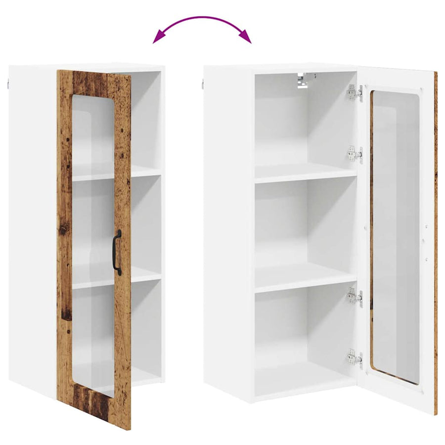 Keukenkast aan de muur Oud Hout 40 x 31 x 100 cm Bewerkt hout