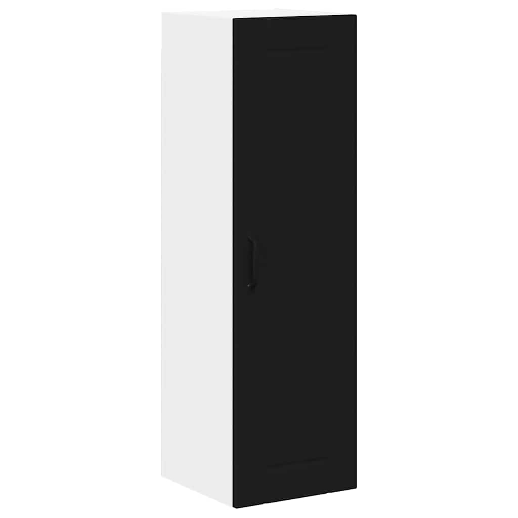 Keukenkast aan de muur Zwart 30 x 31 x 100 cm Bewerkt hout