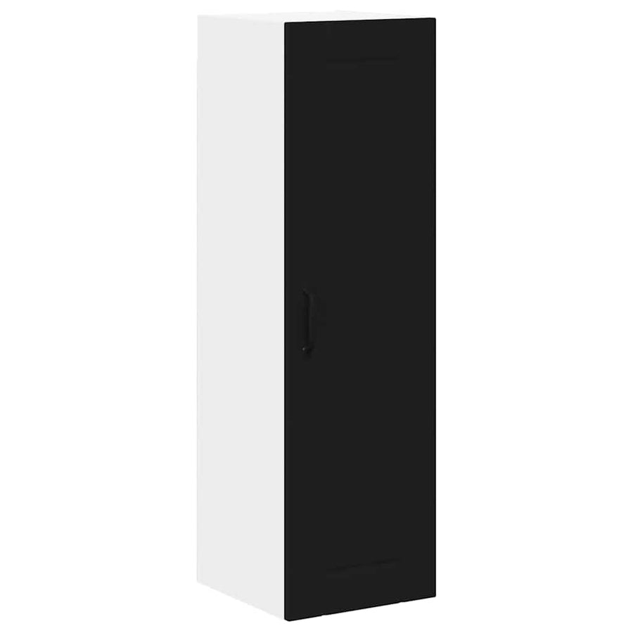 Keukenkast aan de muur Zwart 30 x 31 x 100 cm Bewerkt hout