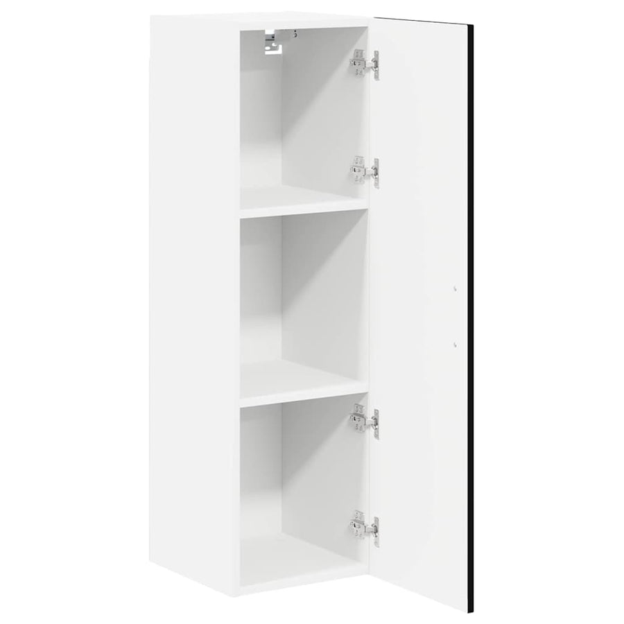 Keukenkast aan de muur Zwart 30 x 31 x 100 cm Bewerkt hout