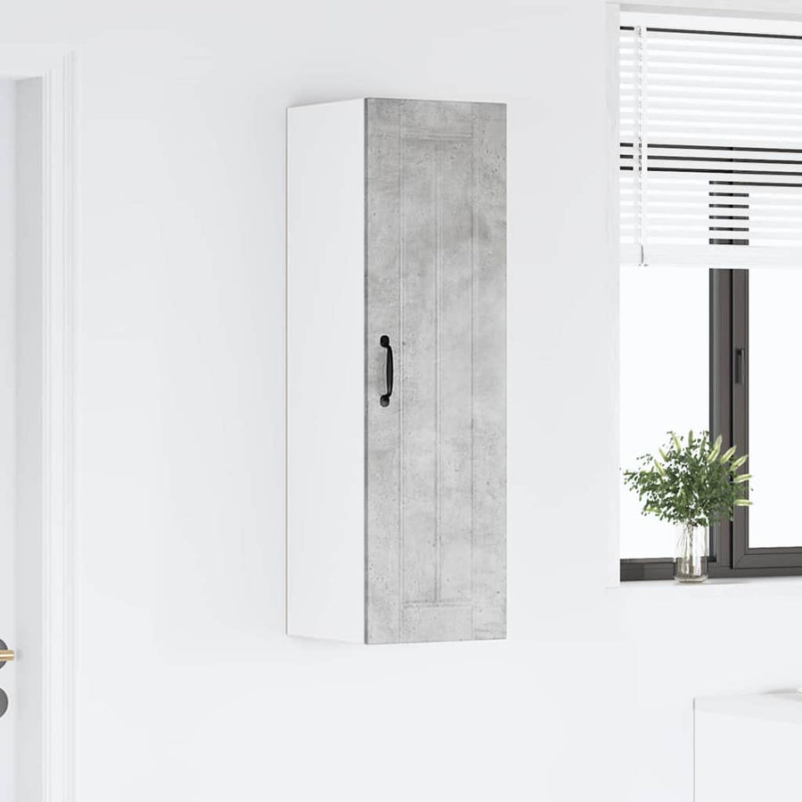 Keukenkast aan de muur met plank Beton Grijs 30 x 31 x 100 cm