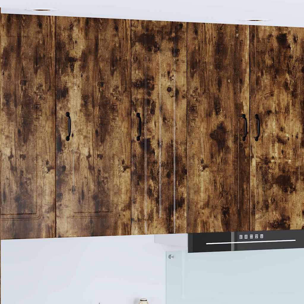 Keukenkast aan de muur met plank Gerookt eiken 30 x 31 x 100 cm