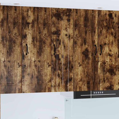 Keukenkast aan de muur met plank Gerookt eiken 30 x 31 x 100 cm