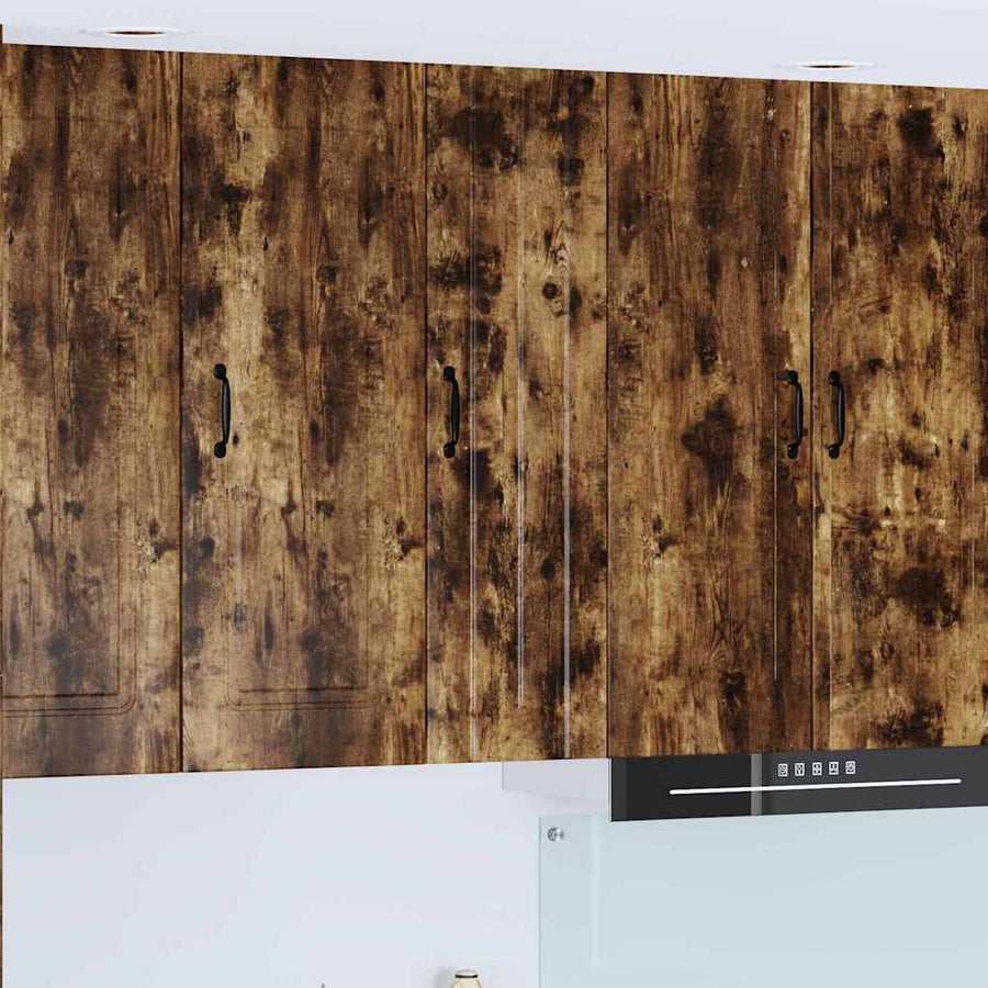 Keukenkast aan de muur met plank Gerookt eiken 30 x 31 x 100 cm