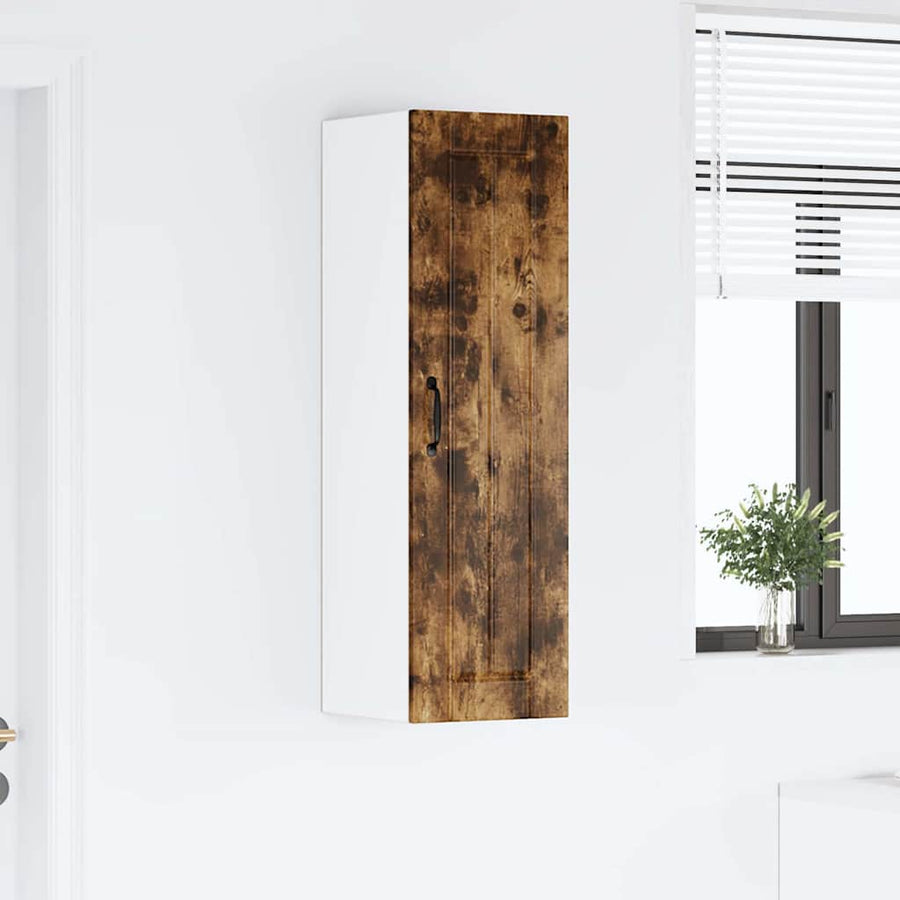Keukenkast aan de muur met plank Gerookt eiken 30 x 31 x 100 cm