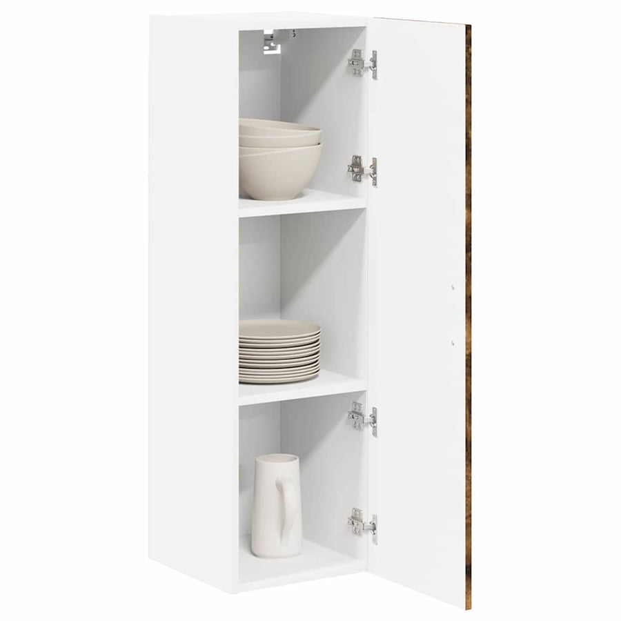 Keukenkast aan de muur met plank Gerookt eiken 30 x 31 x 100 cm