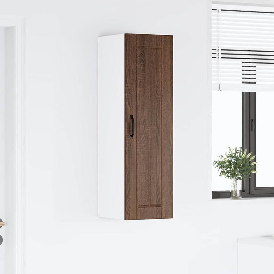 Keukenkast aan de muur met plank Bruin Eiken 30 x 31 x 100 cm