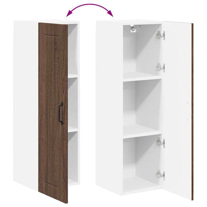 Keukenkast aan de muur met plank Bruin Eiken 30 x 31 x 100 cm