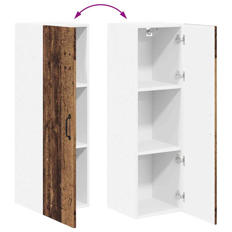 Keukenkast aan de muur Oud Hout 30 x 31 x 100 cm Bewerkt hout