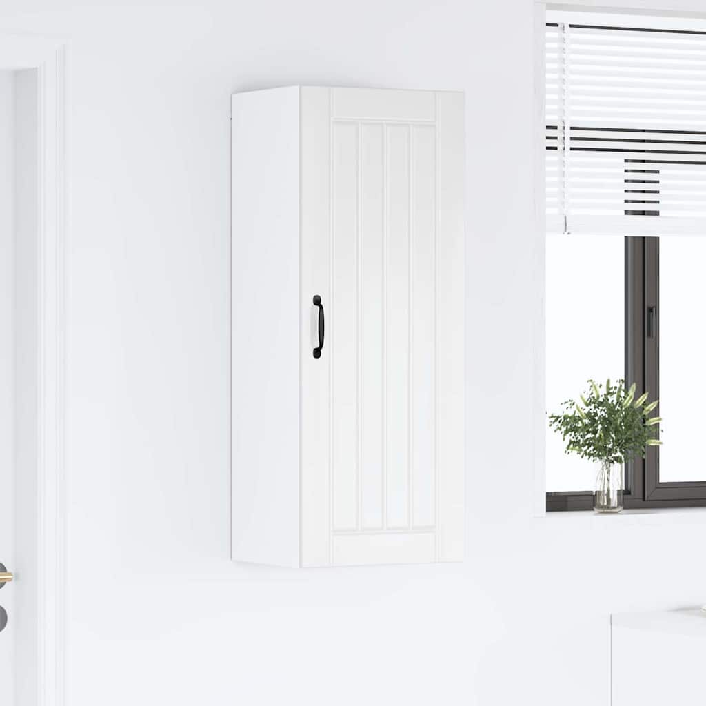 Keukenkast aan de muur met plank Hoogglans wit 40 x 31 x 100 cm