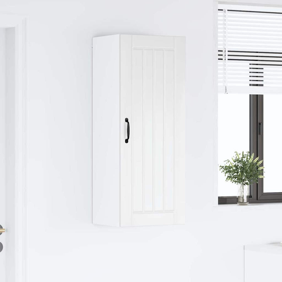 Keukenkast aan de muur met plank Hoogglans wit 40 x 31 x 100 cm