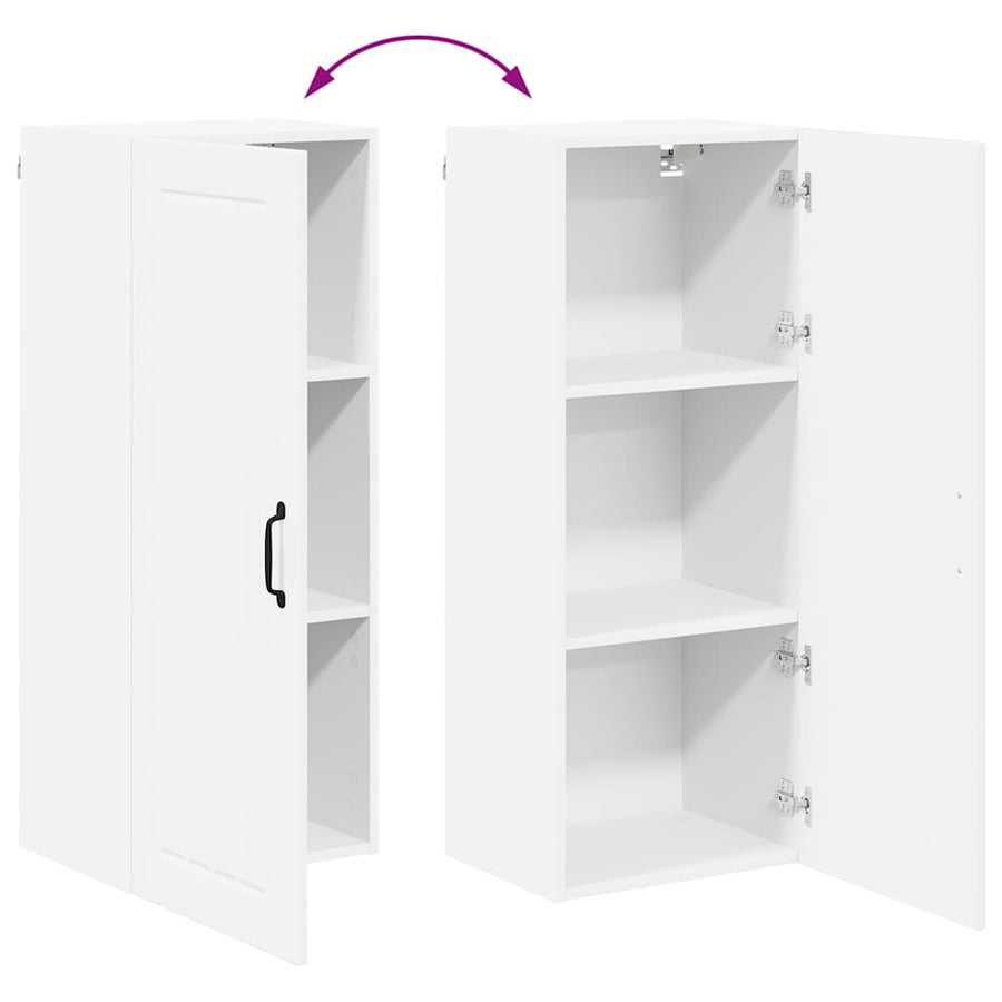 Keukenkast aan de muur met plank Hoogglans wit 40 x 31 x 100 cm