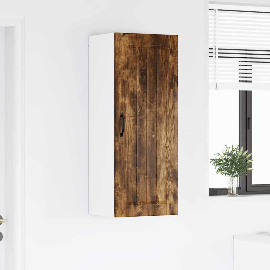 Keukenkast aan de muur met plank Gerookt eiken 40 x 31 x 100 cm