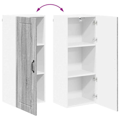 Keukenkast aan de muur met plank Grijs Sonoma 40 x 31 x 100 cm
