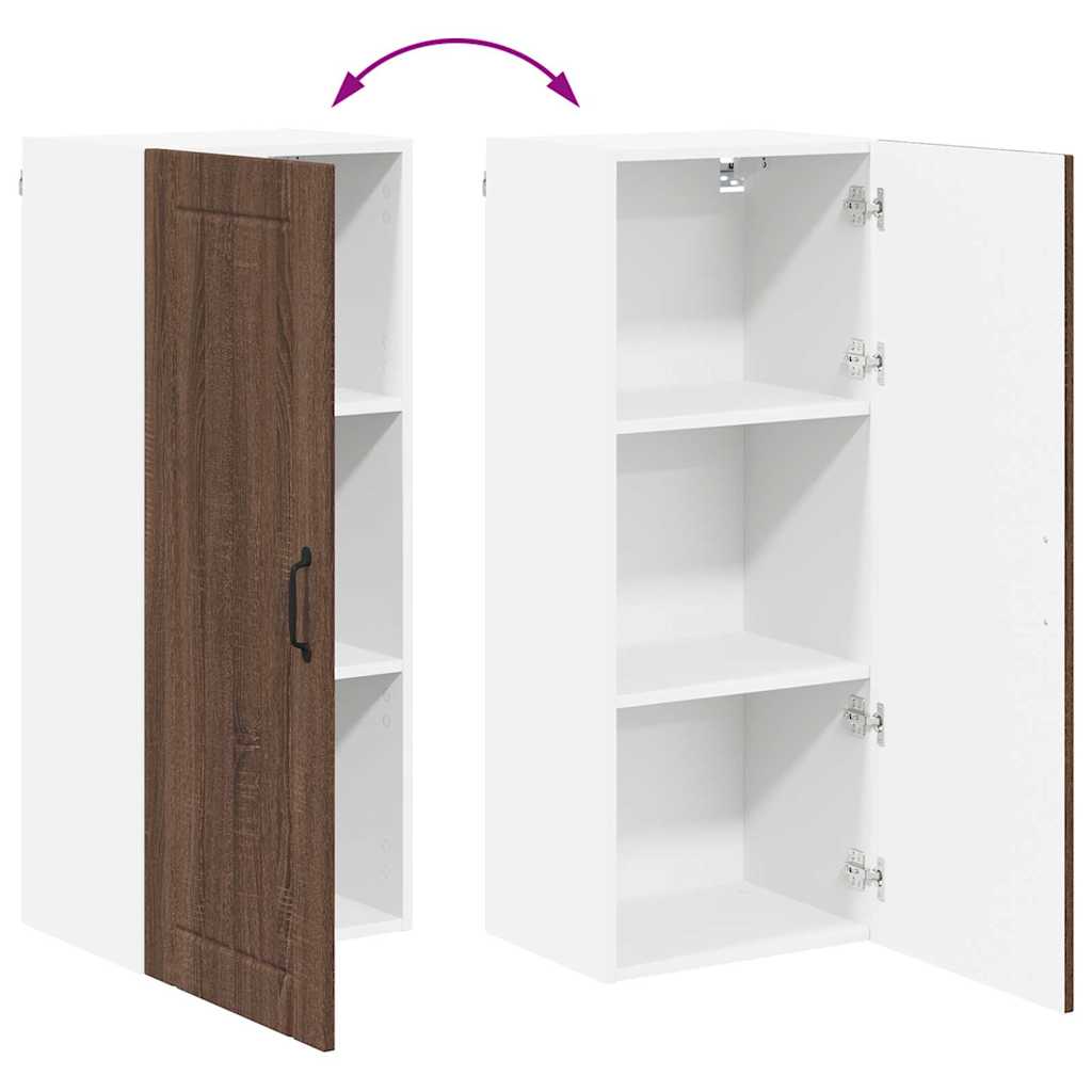 Keukenkast aan de muur met plank Bruin Eiken 40 x 31 x 100 cm