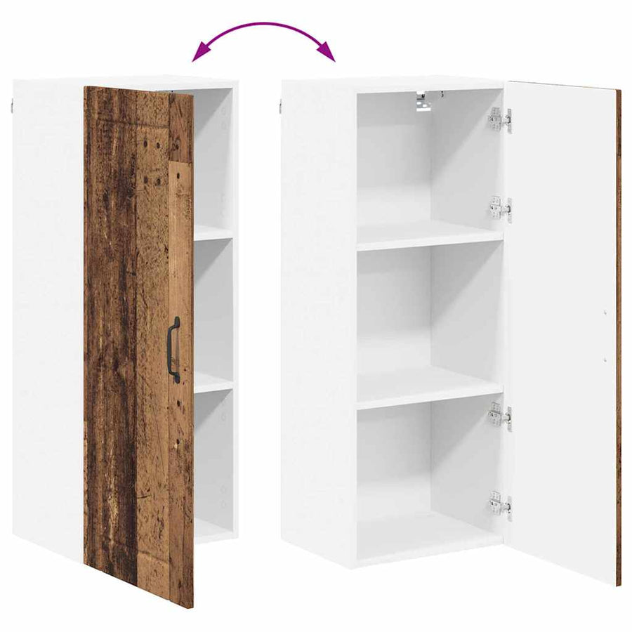 Keukenkast aan de muur Oud Hout 40 x 31 x 100 cm Bewerkt hout