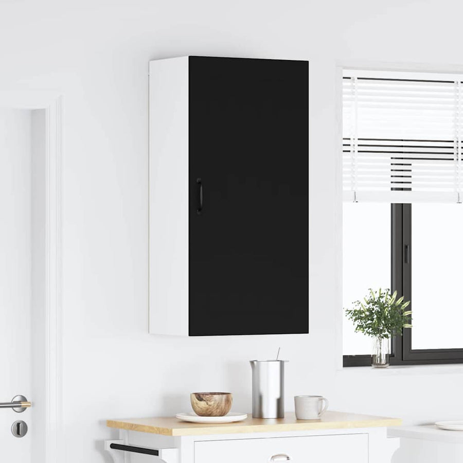Keukenkast aan de muur Zwart 50 x 31 x 100 cm Bewerkt hout