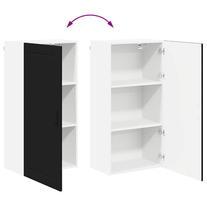 Keukenkast aan de muur Zwart 50 x 31 x 100 cm Bewerkt hout