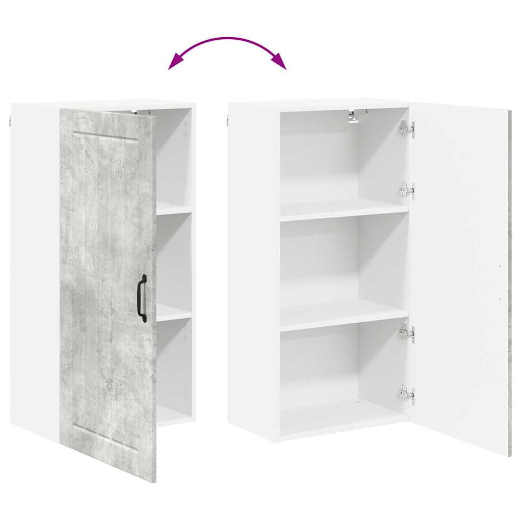 Keukenkast aan de muur met plank Beton Grijs 50 x 31 x 100 cm