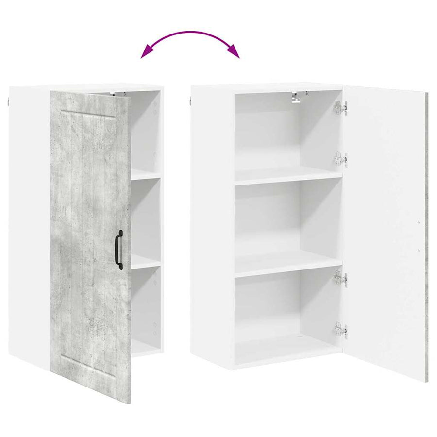 Keukenkast aan de muur met plank Beton Grijs 50 x 31 x 100 cm