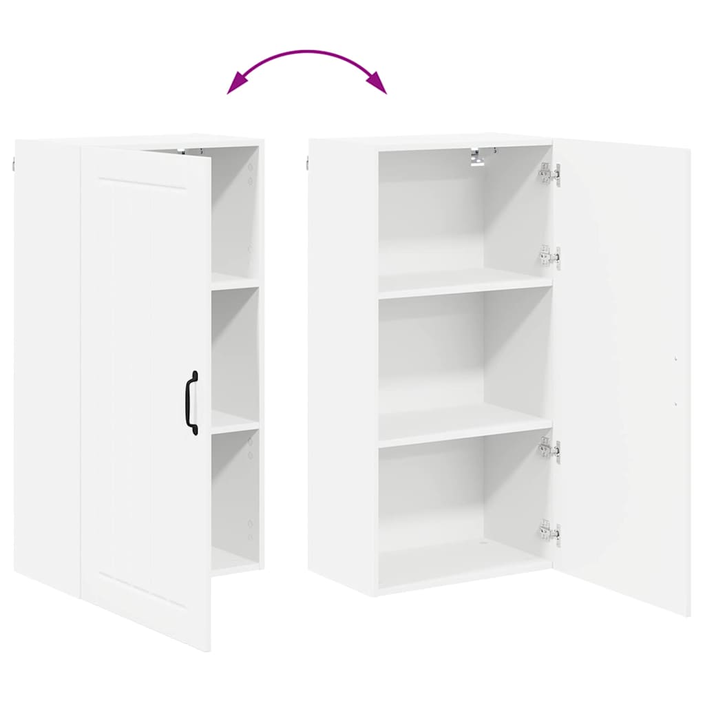 Keukenkast aan de muur met plank Hoogglans wit 50 x 31 x 100 cm