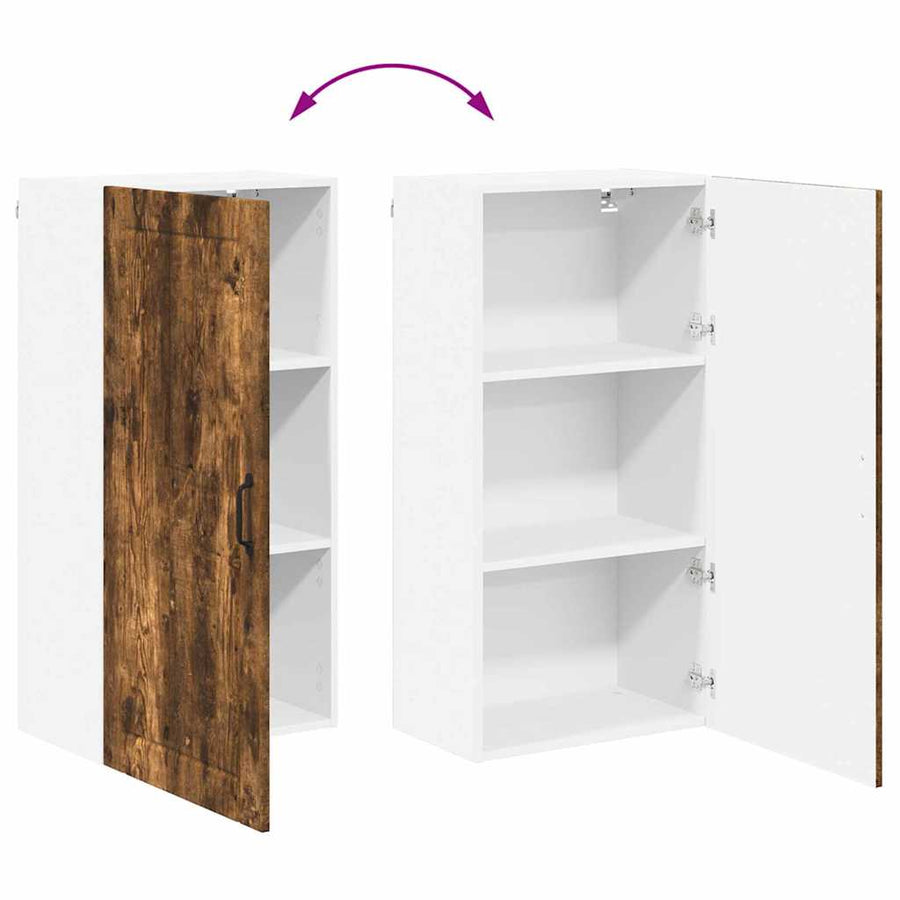 Keukenkast aan de muur met plank Gerookt eiken 50 x 31 x 100 cm