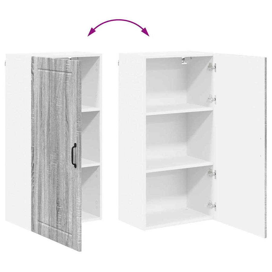 Keukenkast aan de muur met plank Grijs Sonoma 50 x 31 x 100 cm