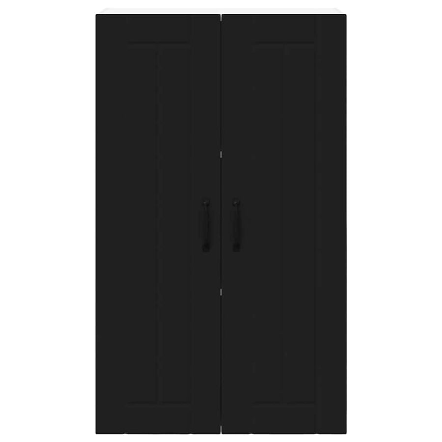 Keukenkast aan de muur Zwart 60 x 31 x 100 cm Bewerkt hout