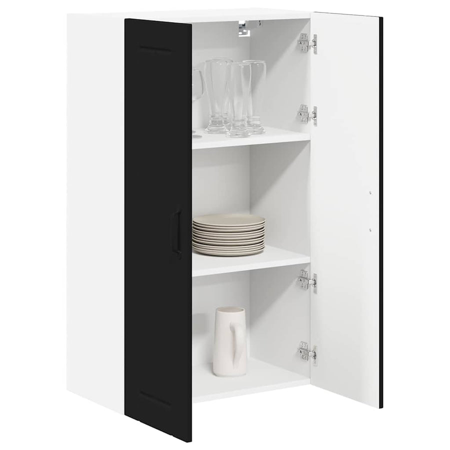 Keukenkast aan de muur Zwart 60 x 31 x 100 cm Bewerkt hout