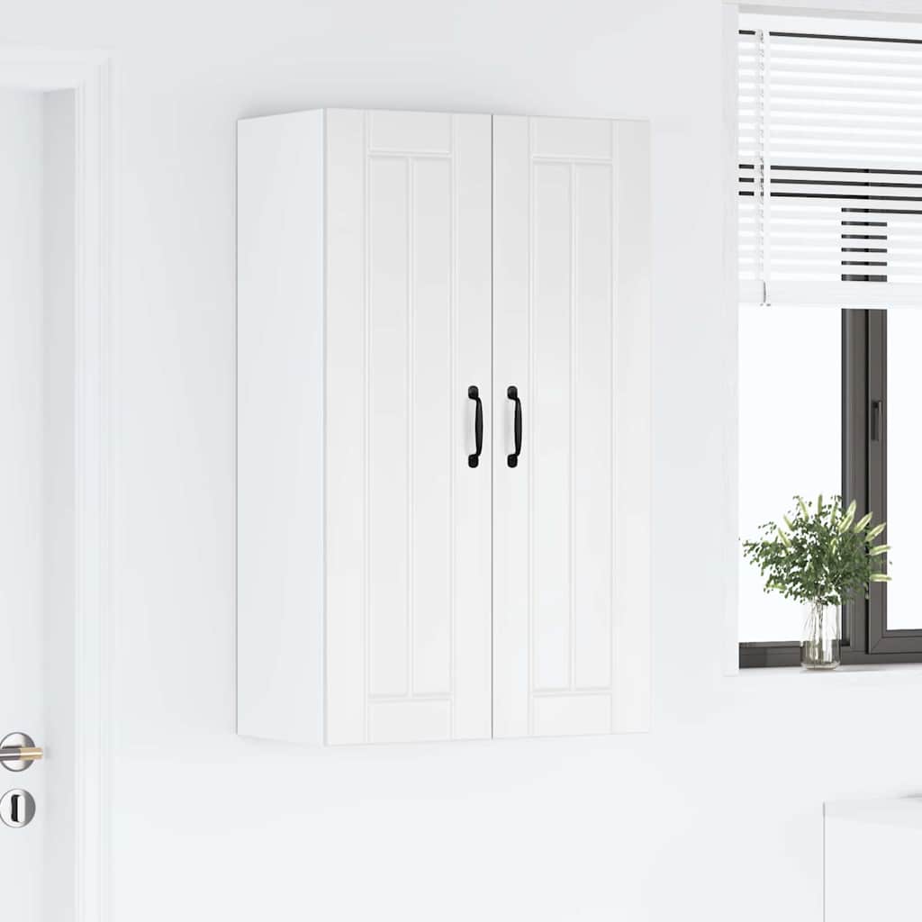 Keukenkast aan de muur met plank Hoogglans wit 60 x 31 x 100 cm