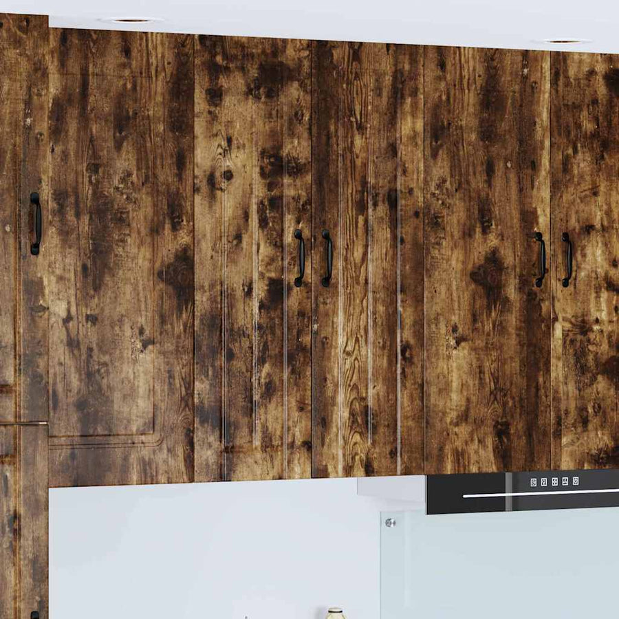 Keukenkast aan de muur met plank Gerookt eiken 60 x 31 x 100 cm