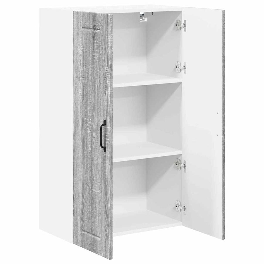Keukenkast aan de muur met plank Grijs Sonoma 60 x 31 x 100 cm