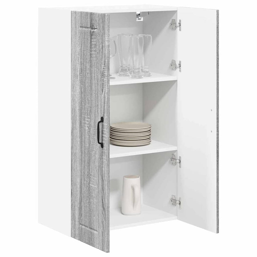 Keukenkast aan de muur met plank Grijs Sonoma 60 x 31 x 100 cm