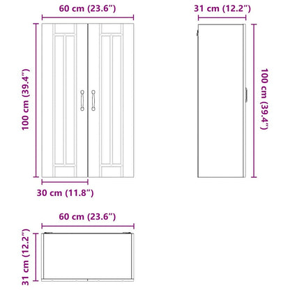 Keukenkast aan de muur met plank Artisan Eiken 60 x 31 x 100 cm