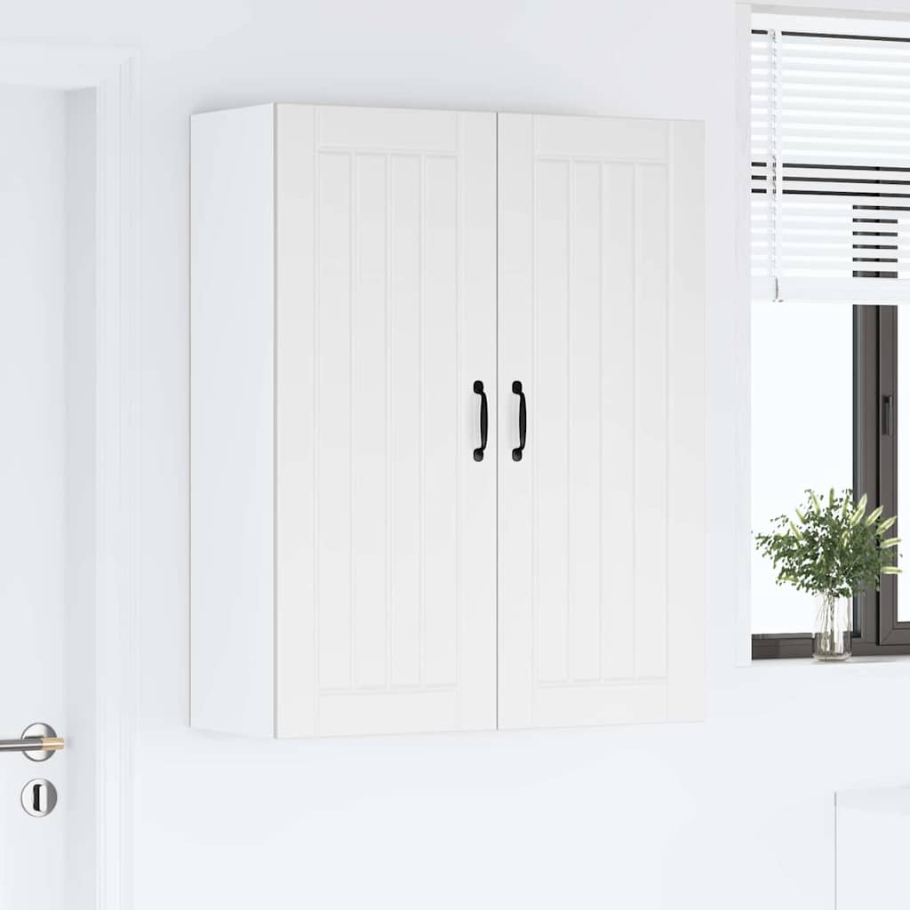 Keukenkast aan de muur Wit 80 x 31 x 100 cm Bewerkt hout