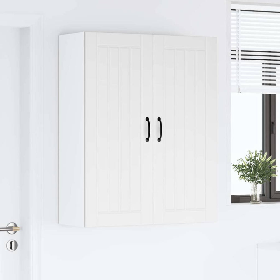 Keukenkast aan de muur Wit 80 x 31 x 100 cm Bewerkt hout