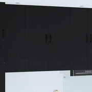 Keukenkast 80x31x100 cm zwart bewerkt hout