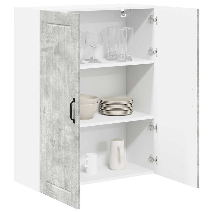 Keukenkast aan de muur met plank Beton Grijs 80 x 31 x 100 cm