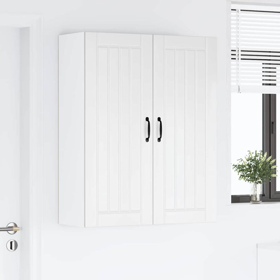 Keukenkast aan de muur met plank Hoogglans wit 80 x 31 x 100 cm