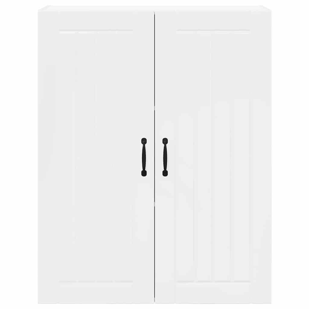Keukenkast aan de muur met plank Hoogglans wit 80 x 31 x 100 cm