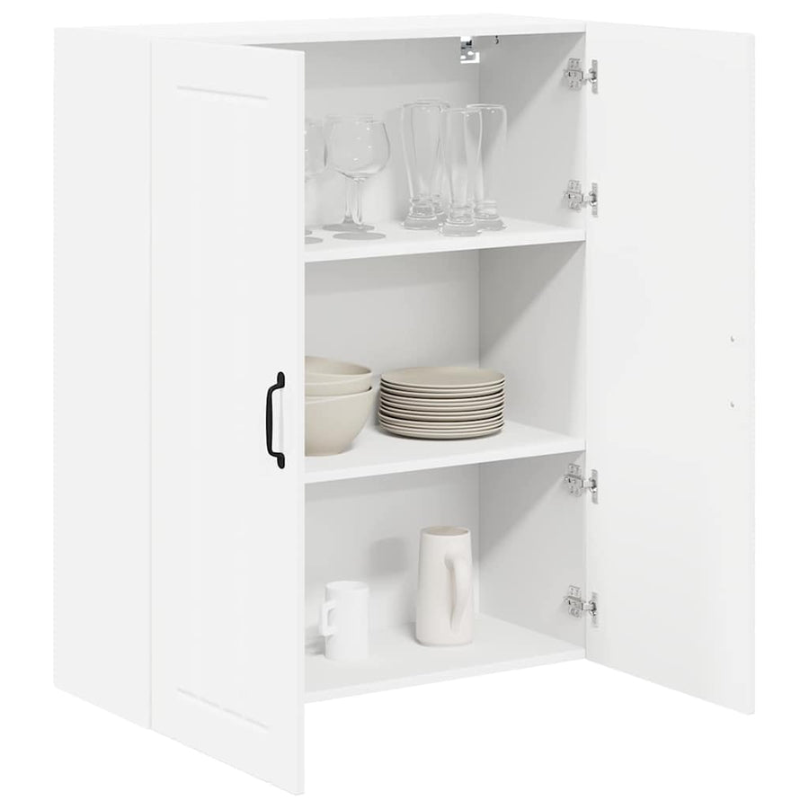 Keukenkast aan de muur met plank Hoogglans wit 80 x 31 x 100 cm