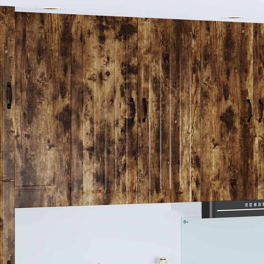 Keukenkast aan de muur met plank Gerookt eiken 80 x 31 x 100 cm