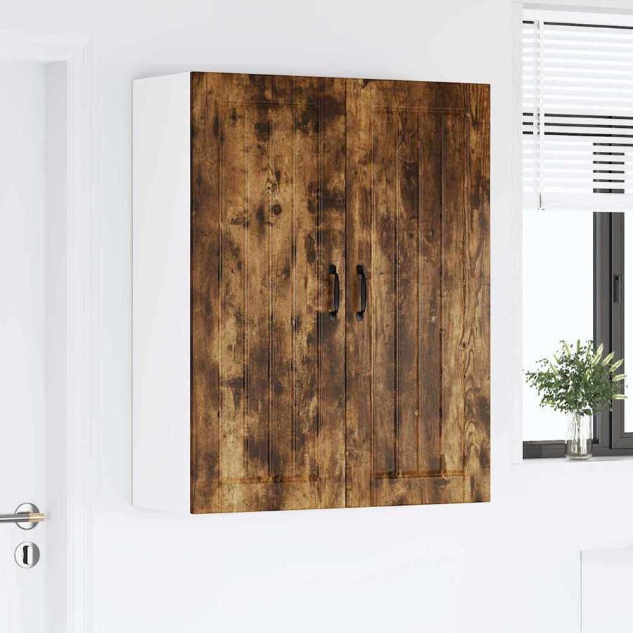 Keukenkast aan de muur met plank Gerookt eiken 80 x 31 x 100 cm